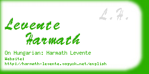 levente harmath business card